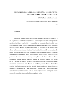 EDUCA&Ccedil;&Atilde;O PARA A SA&Uacute;DE