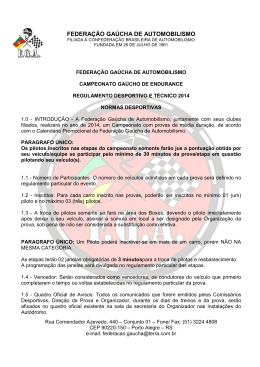 ENDURANCE 005 - Federa&ccedil;&atilde;o Ga&uacute;cha de Automobilismo