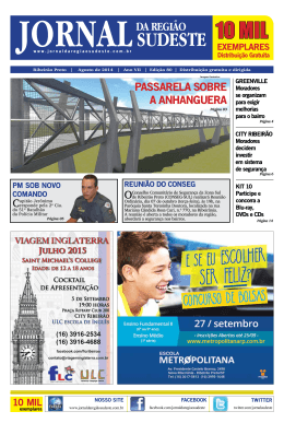 Agosto/2014 - Jornal da Região Sudeste