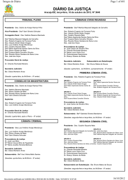 Di&aacute;rio da Justi&ccedil;a de Sergipe - Tribunal de Justi&ccedil;a de Sergipe