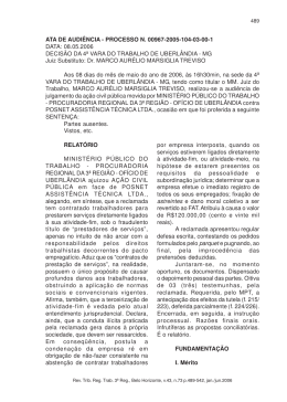 Decis&otilde;es - TRT da 3&ordf; Regi&atilde;o