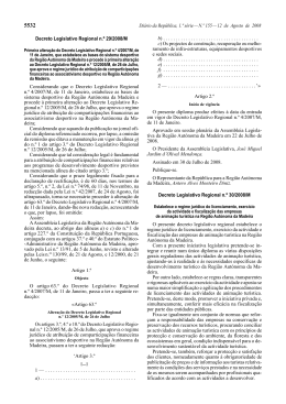 Decreto Legislativo Regional n.º 30/2008/M, de 12 de Agosto