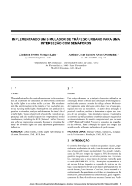 implementando um simulador de tr&aacute;fego urbano para uma