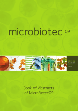 Book of Abstracts of MicroBiotec09