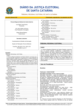 di&aacute;rio da justi&ccedil;a eleitoral de santa catarina