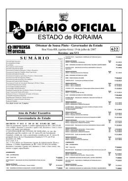 D.O.E.Nº 622.pmd - Imprensa Oficial do Estado de Roraima