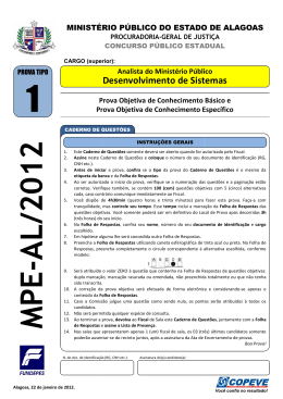 Tipo 1 - Analista do MP - Desenvolvimento de Sistemas