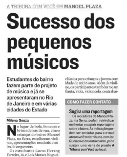 Sucesso dos pequenos musicos