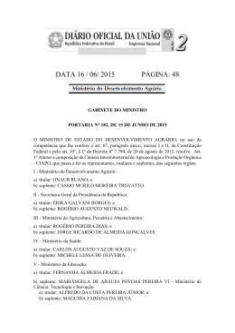 Portaria n&deg; 182, Publicado em 16-06-2015