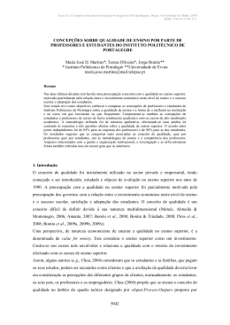 5042 CONCEP&Ccedil;&Otilde;ES SOBRE QUALIDADE DE ENSINO POR