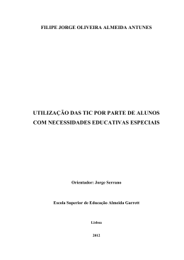 Filipe Antunes - Utiliza&ccedil;&atilde;o das TIC por parte de alunos com