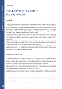 42 &ldquo;Por que M&uacute;sica na Escola?&rdquo;: algumas reflex&otilde;es