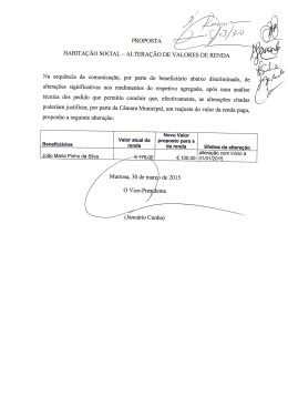 Na sequência da comunicação, por parte do beneﬁciário abaixo