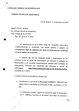 (a) Auditor - Conselho Federal de Enfermagem
