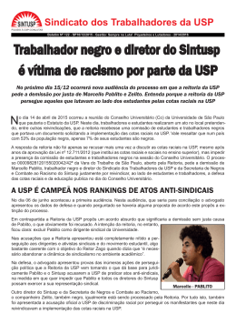 Trabalhador negro e diretor do Sintusp é vítima de racismo por parte