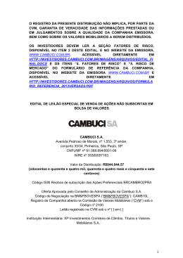 Edital BMFBOVESPA e CVM FINAL