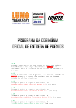 10:30 Receção e cumprimentos de boas