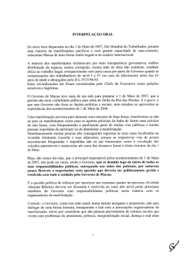 Interpelação apresentada pelo Deputado José Maria Pereira