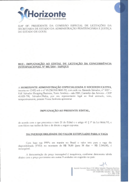 impugna&ccedil;&atilde;o horizonte administra&ccedil;&atilde;o especializada e socioeducativa