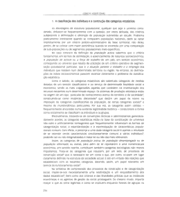 l. A classifica&ccedil;&atilde;o dos individuos e a constru&ccedil;&atilde;o das categorias