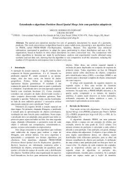 Estendendo o algoritmo Partition Based Spatial Merge Join com