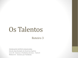 Senhor, entregaste-me cinco talentos