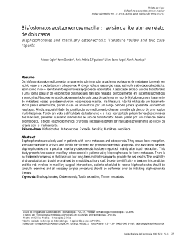 Bisfosfonatos e osteonecrose maxilar: revisão da literatura e relato