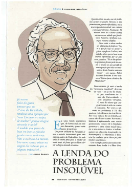 A Lenda do Problema Insol&uacute;vel