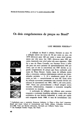 Os dois congelamentos de preços no Brasil*