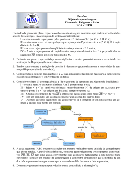 Desafios Objeto de aprendizagem: Geometria: Pol&iacute;gonos e Retas