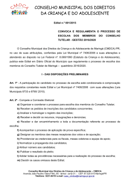 edital 001-2015 - eleic&atilde;o conselheiro tutelar