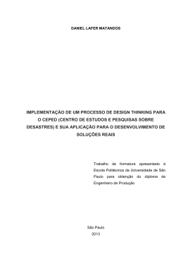 implementa&ccedil;&atilde;o de um processo de design thinking para o ceped