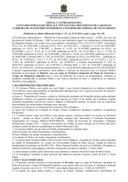 EDITAL N - Di&aacute;rio Oficial