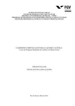 Disserta&ccedil;&atilde;o Metrado CPDOC Ariane Gontijo Lopes Leandro