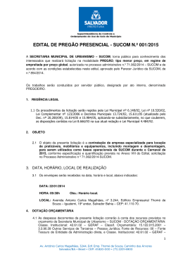 EDITAL DE PREG&Atilde;O PRESENCIAL