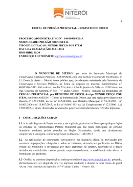 edital de preg&atilde;o presencial - Prefeitura Municipal de Niter&oacute;i