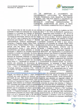 Ata de Pregão Presencial 06/2015