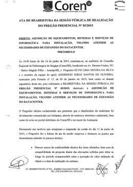 ATA DE REABERTURA DA sESSÃO PÚBLICA DE REALIzAÇÃO