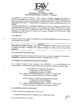 Funda&ccedil;&atilde;o Altino Ventura EDITAL PROCESSO LICITAT&Oacute;RIO mao