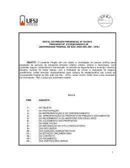 EDITAL DO PREG&Atilde;O PRESENCIAL N&ordm; 161/2012