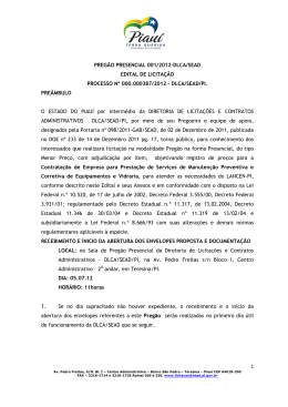1 PREG&Atilde;O PRESENCIAL 001/2012
