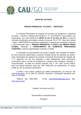 Pregão Presencial nº 02/2013