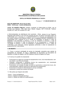 Edital - Procuradoria da Rep&uacute;blica em Alagoas