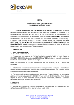 edital preg&atilde;o presencial ve&iacute;culos - CRC-AM