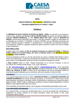 EDITAL PREG&Atilde;O PRESENCIAL (PP) N&ordm; 003/2015 &ndash; SERPRE/CPL