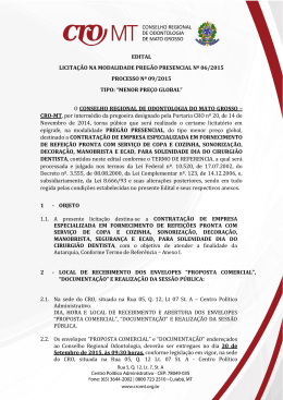 edital licita&ccedil;&atilde;o na modalidade preg&atilde;o presencial n&ordm; 06/2015