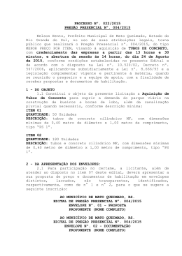 Preg&atilde;o Presencial n 004-2015