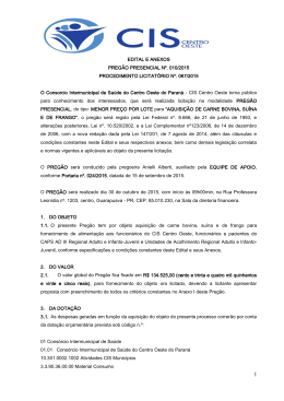 EDITAL E ANEXOS PREGÃO PRESENCIAL Nº. 010/2015