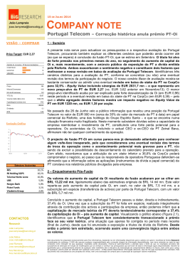 Portugal Telecom &ndash; Correc&ccedil;&atilde;o hist&oacute;rica anula pr&eacute;mio PT-Oi