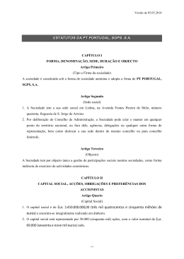 PORTUGAL TELECOM INTERNACIONAL, SGPS, S